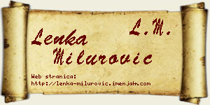 Lenka Milurović vizit kartica